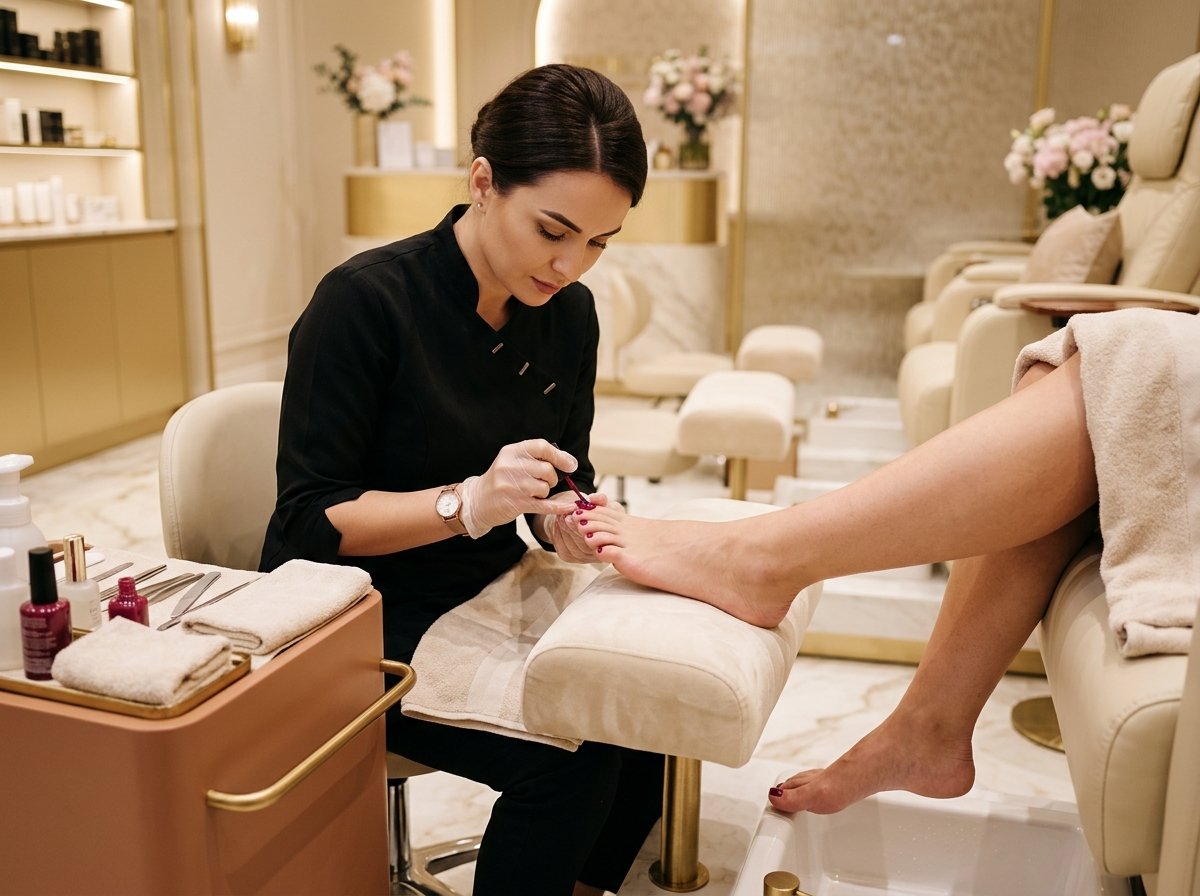 Pedicure service at Janails NYC