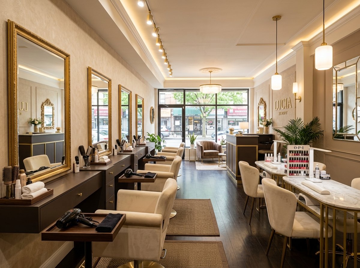 Janails salon interior in Washington Heights